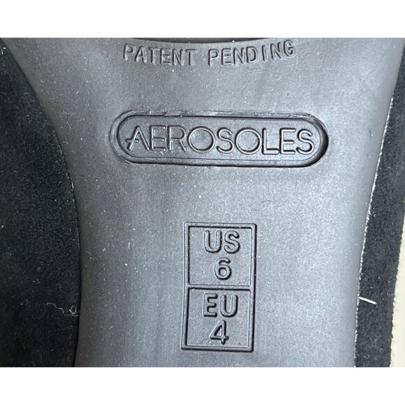 Aerosoles Women's Black Suede Alamode Heeled Sandal Sz 6M  - NWB - Picture 8 of 10